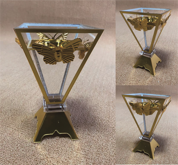 平口蝴蝶-全透明金镜（金方胆）