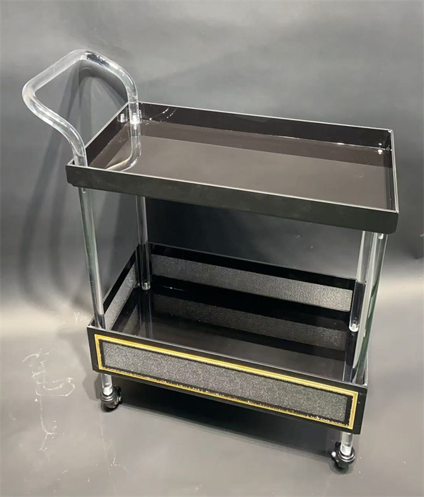 中古移动小推车沙发边几黑色