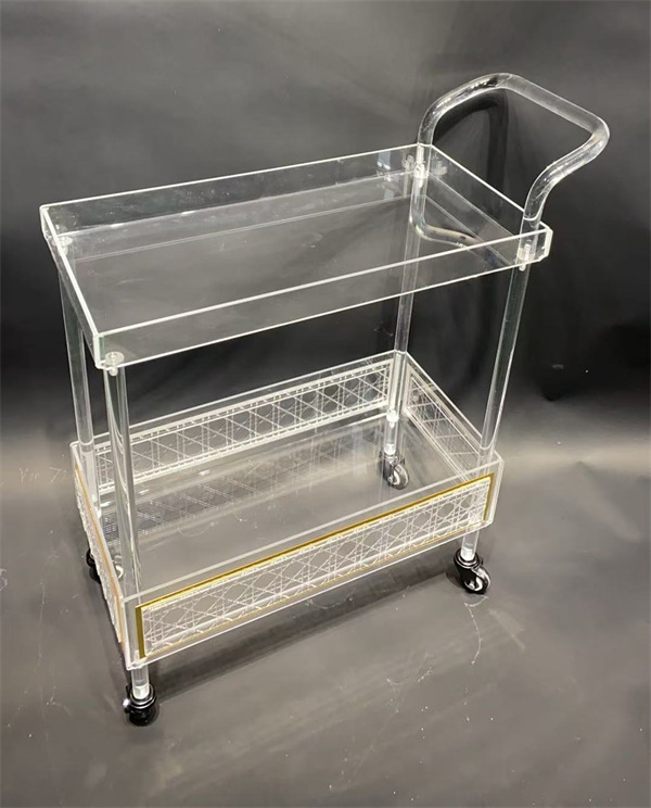 中古移动小推车沙发边几透明